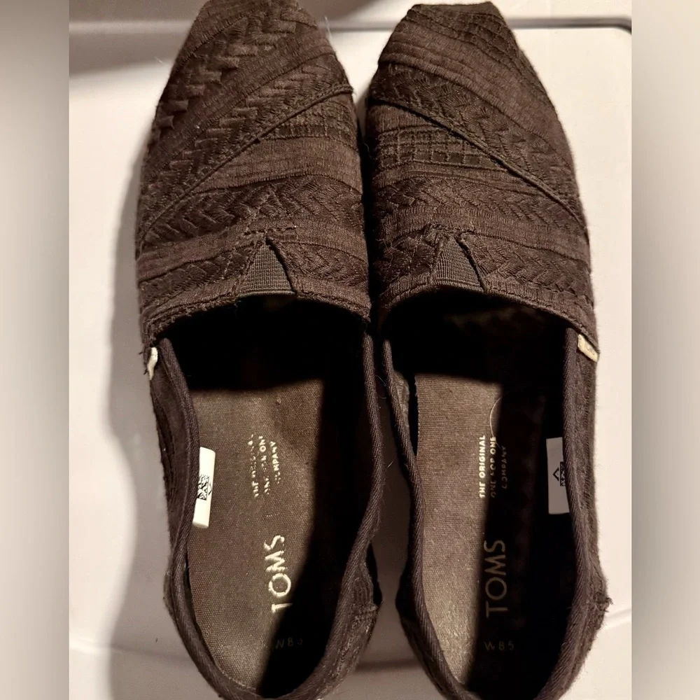 TOMS Women's Classic Slip-On Shoes in Brown